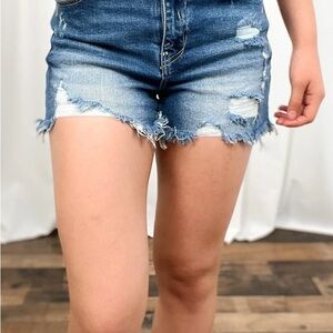 Denim Distressed Women's Shorts